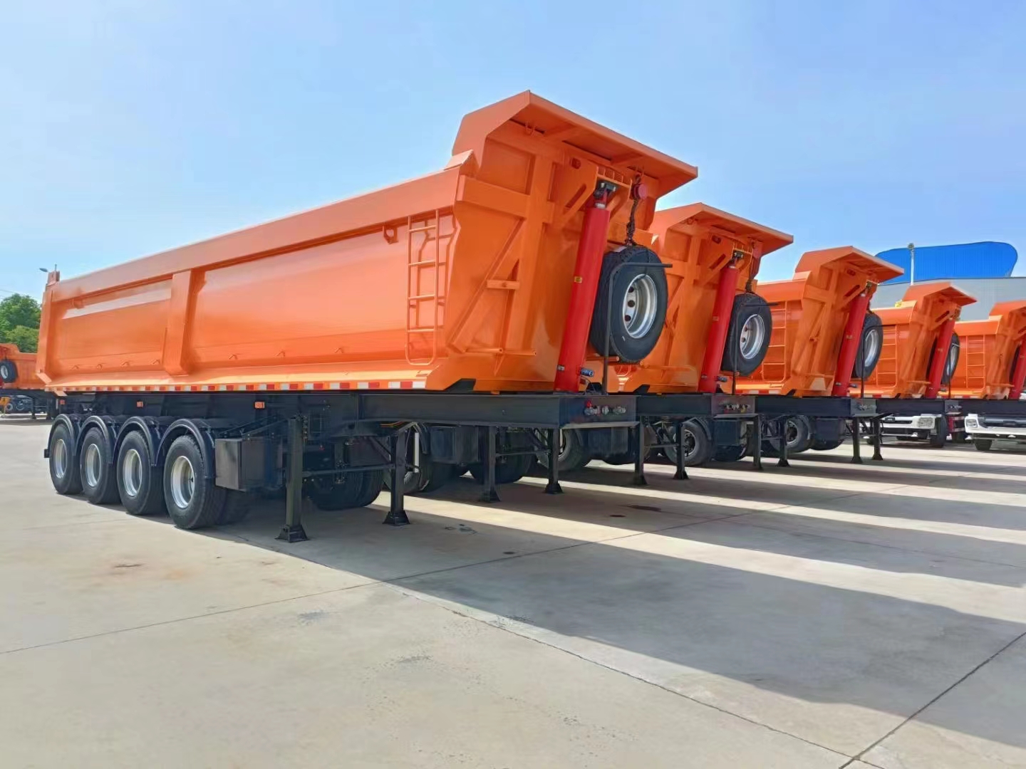 4 Axles Dump Semi Trailers are ready for shipment