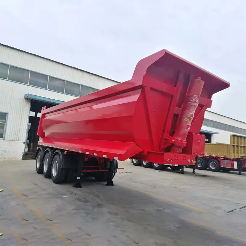 3 Axles U Shape Dump Trailer with Jost 19 Inch Landing Gear