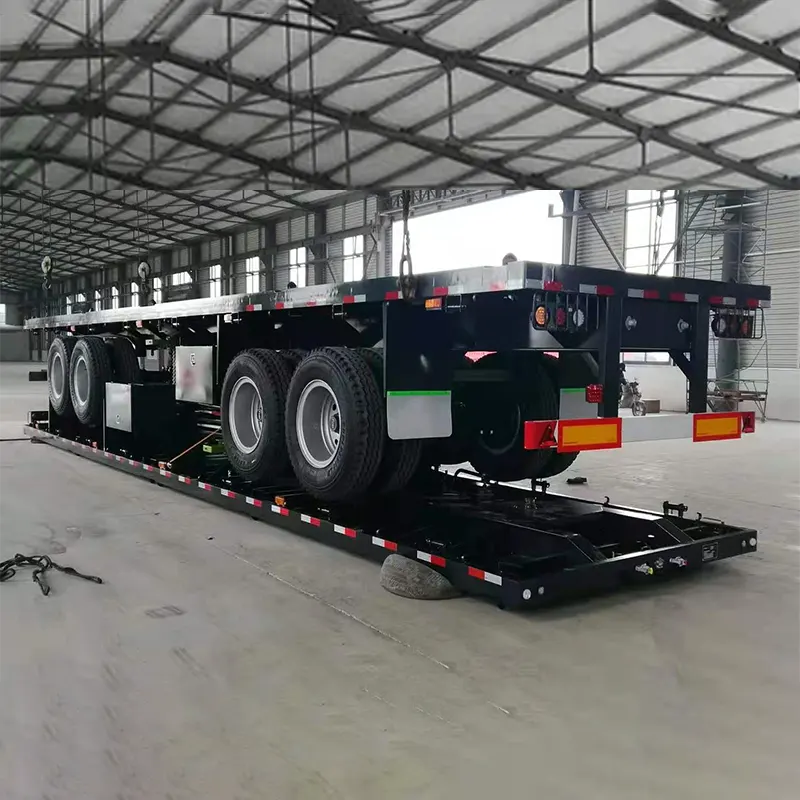 40ft 3-axle flatbed semi trailer with FUWA 13T axle