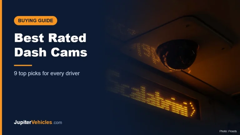 Camera and electronic display inside a car, cover for best rated dash cams guide