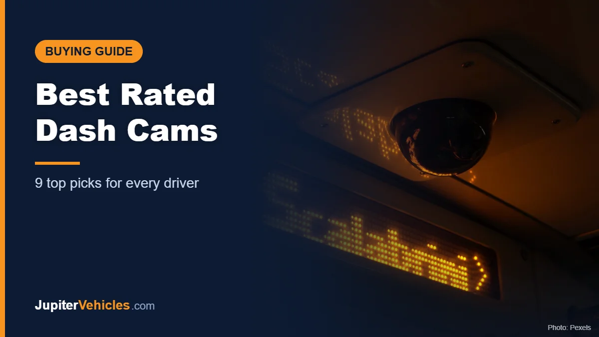 Camera and electronic display inside a car, cover for best rated dash cams guide