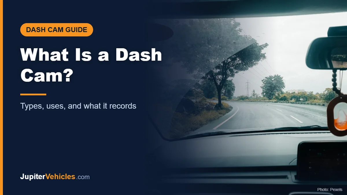 View from inside a car driving on a winding road