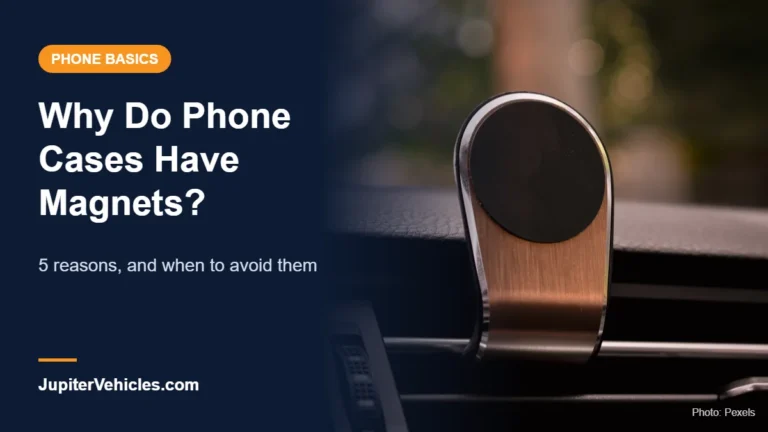 Close-up of a magnetic phone holder